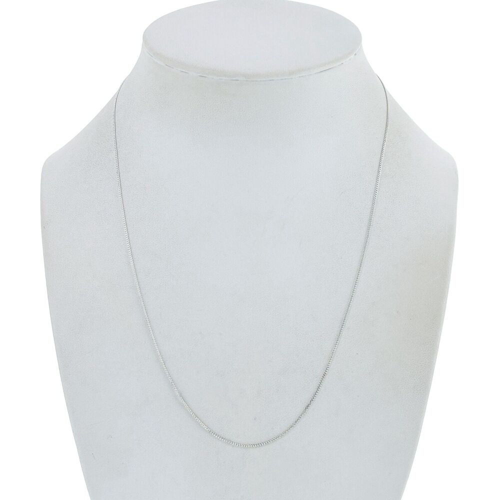 Vintage Italian Sterling Silver 925 Curb Link Necklace 18"